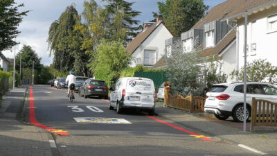 gestoppte Fahrradstraße Auf den Steinen Bonn